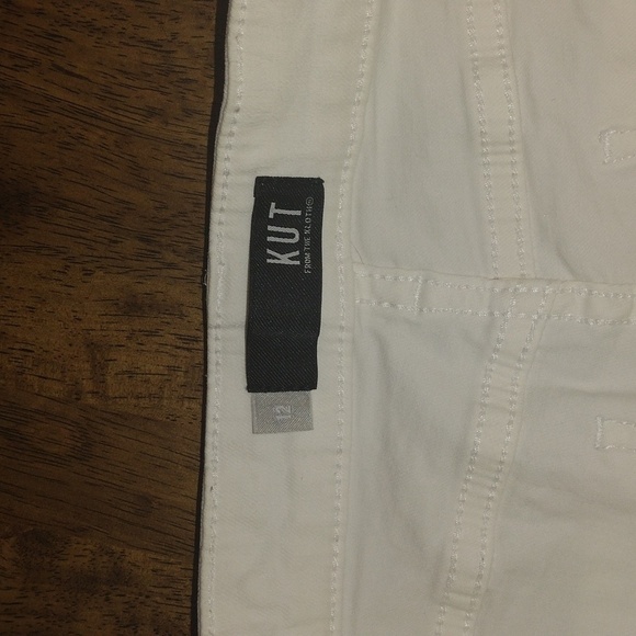 KUT From the Kloth Reese High-Rise Fab Ab Ankle Straight Distressed Raw Hemn 12 - Picture 7 of 9